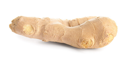 Fresh ginger on white background