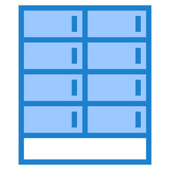 Obraz premium Cabinet blue style icon