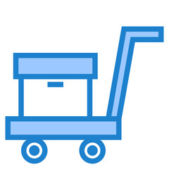 Cart blue style icon