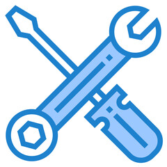 Tools blue style icon
