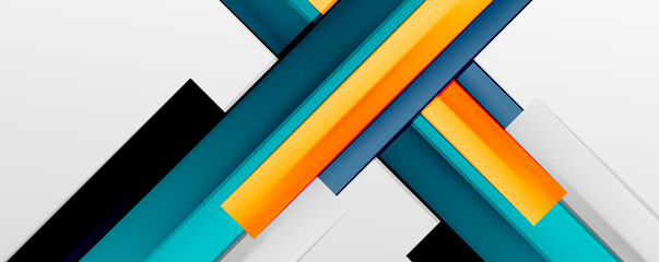 Multicolored lines background. Design template for business or technology presentations, internet posters or web brochure covers