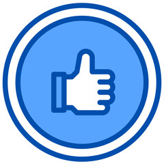 Like blue style icon