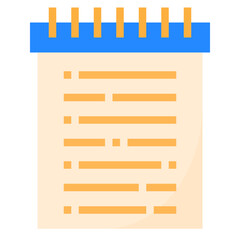 Notepad flat style icon