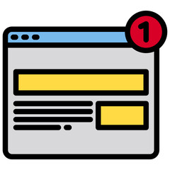 Fototapeta premium Website color line style icon