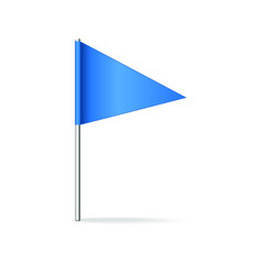 Blue flag isolated on a white background
