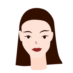 portrait of a woman vector