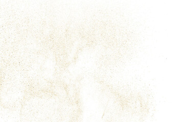 Gold Glitter Texture Isolated on White. Amber Particles Color. Celebratory Background. Golden Explosion of Confetti. Design Element. Digitally Generated Image. Vector Illustration, EPS 10.