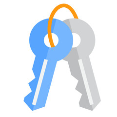 Keys flat style icon