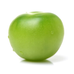 Green tomatoes on white background