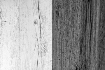 Empty wooden background in black and white colors
