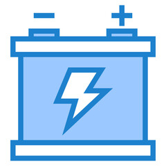 Battery blue style icon