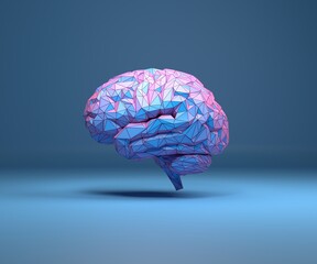 Creative and colorful concept of the human brain, 3d render, rendering.

