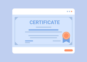 certificate template academic diploma degree university education knowledge concept horizontal
