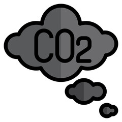 CO2 color line style icon