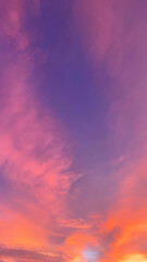 colorful sky with cloud in sunset time after raining.
