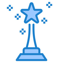 Trophy blue style icon