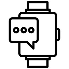 Smartwatch outline style icon