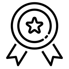 Medal outline style icon