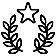 Obraz premium Winner outline style icon