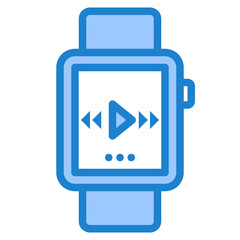 Play music blue style icon