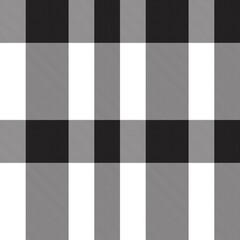 Black and White Asymmetric Plaid textured Seamless Pattern