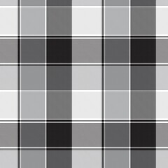 Black and White Asymmetric Plaid textured Seamless Pattern