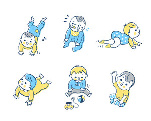 赤ちゃん　ポーズセット