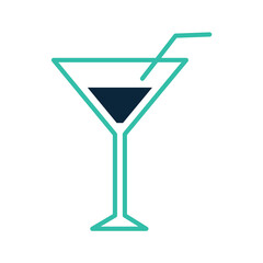 Cocktail icons symbol vector elements for infographic web