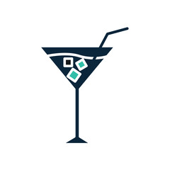 Cocktail icons symbol vector elements for infographic web