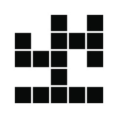 crossword icons symbol vector elements for infographic web