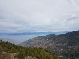 Mountain landscape trees snow pakistan 