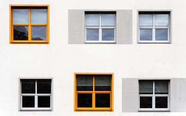 Colored windows of the house