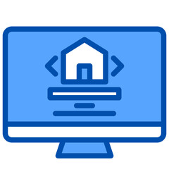 Real estate blue style icon