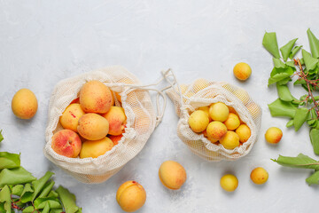 Organic sweet juicy apricot fruits.