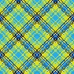 Yellow Chevron Plaid Tartan textured Seamless Pattern Design