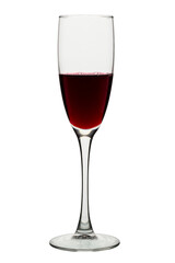 Glass of champagne. Isolated on white background. Alcoholic drink. The concept of celebrating a holiday or victories.