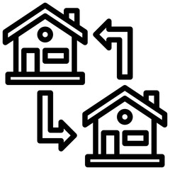 Transfer outline style icon