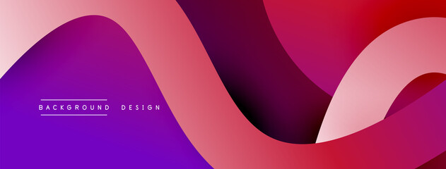 Abstract overlapping lines and circles geometric background with gradient colors