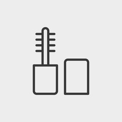 Mascara icon isolated on background. Beauty symbol modern, simple, vector, icon for website design, mobile app, ui. Vector Illustration