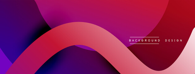 Abstract overlapping lines and circles geometric background with gradient colors