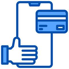 Payment method blue style icon