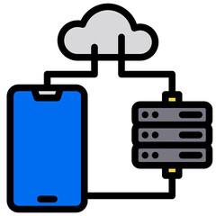 Server color line style icon