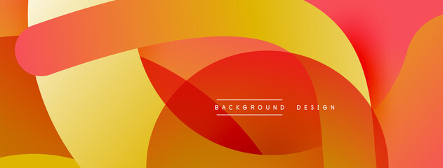 Abstract overlapping lines and circles geometric background with gradient colors