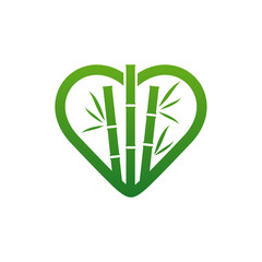 Love Bamboo logo vector template, Creative Bamboo logo design concepts