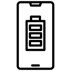 Battery outline style icon