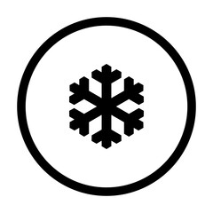 Schneeflocke und Kreis