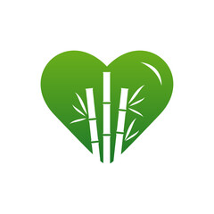 Love Bamboo logo vector template, Creative Bamboo logo design concepts