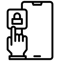 Lock outline style icon