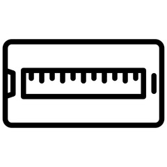 Ruler outline style icon