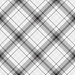 Black and White Chevron Plaid Tartan textured Seamless Pattern Design